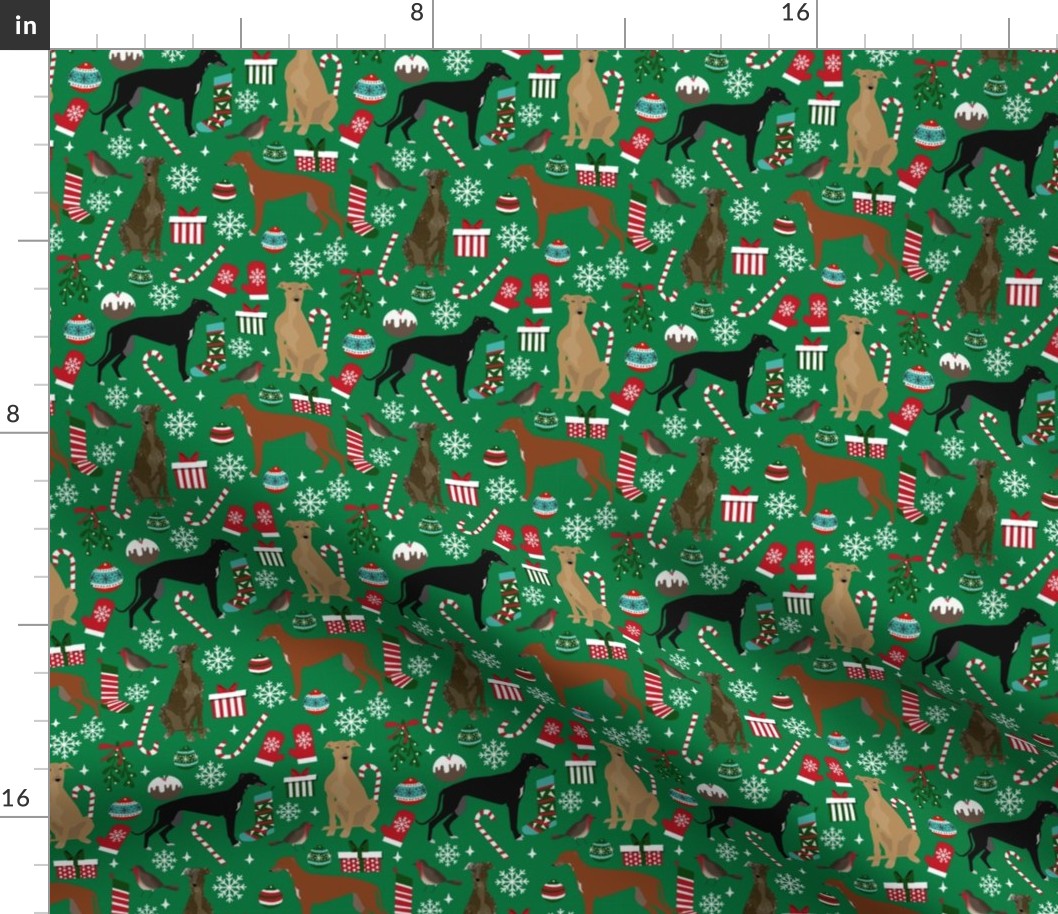 greyhounds christmas fabric cute greyhound design greyhound christmas fabric