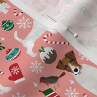 jack russell terrier christmas fabric cute xmas design dogs christmas fabric jack russell dogs fabric