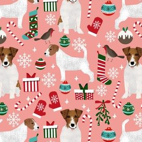 jack russell terrier christmas fabric cute xmas design dogs christmas fabric jack russell dogs fabric