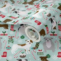 pitbulls christmas fabric cute dog christmas pitbull terrier fabric pitbull design christmas xmas dog fabric