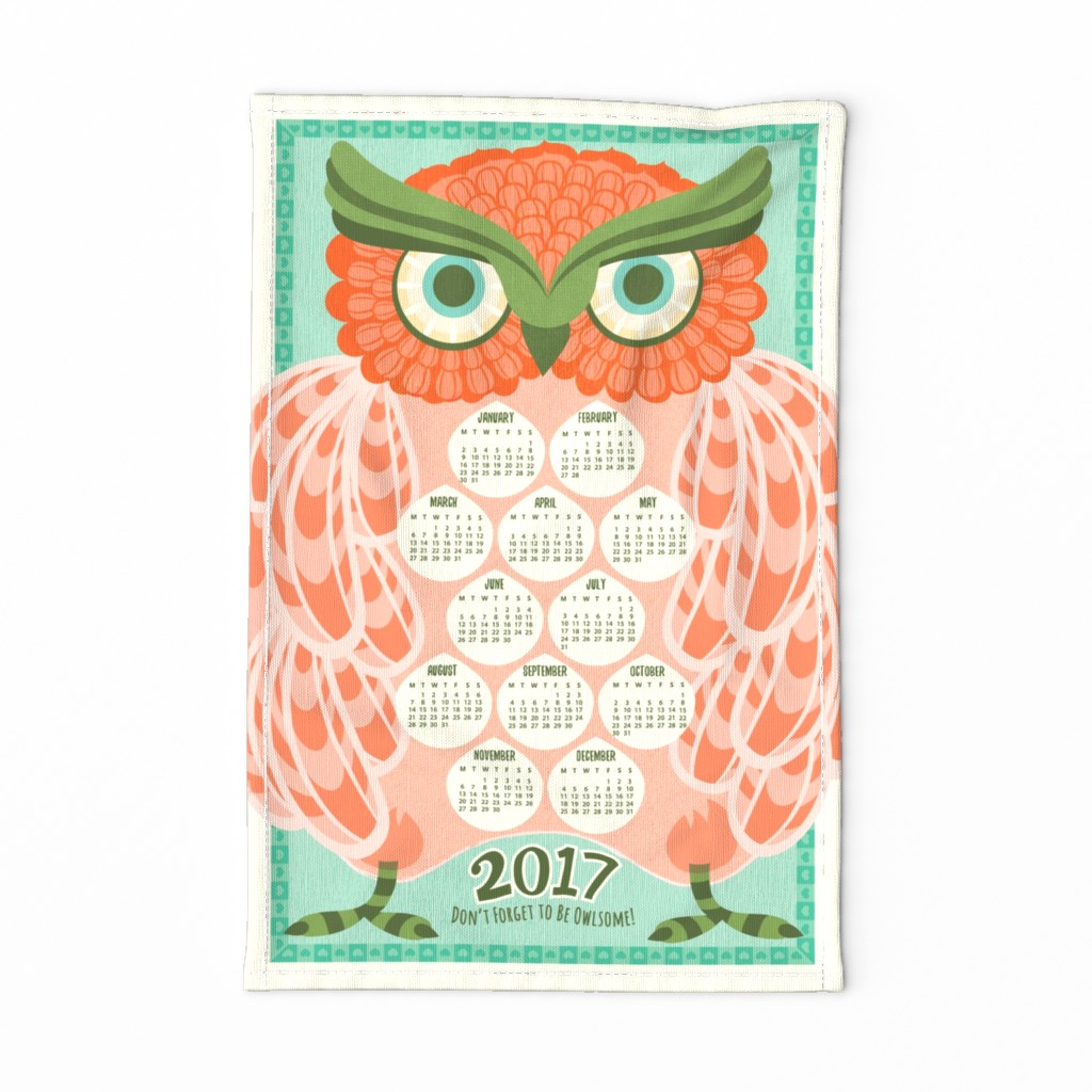 Owlsome! Tea Towel 2017