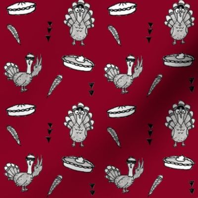 Monochromatic Turkeys and Pie on Burgandy