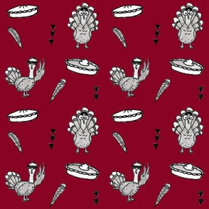 Monochromatic Turkeys and Pie on Burgandy