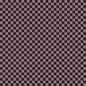 JP5 -Small - Checkerboard of Quarter Inch Squares in Purplish Brown aka Puce Tones