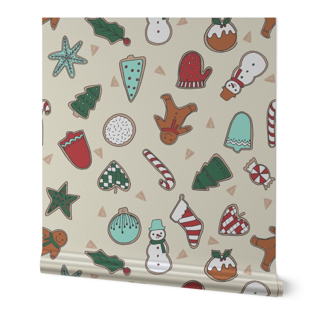 christmas cookies // christmas baking foods cute christmas baking foods fabric by andrea lauren andrea lauren design