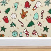 christmas cookies // christmas baking foods cute christmas baking foods fabric by andrea lauren andrea lauren design