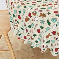 christmas cookies // christmas baking foods cute christmas baking foods fabric by andrea lauren andrea lauren design