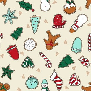 christmas cookies // christmas baking foods cute christmas baking foods fabric by andrea lauren andrea lauren design