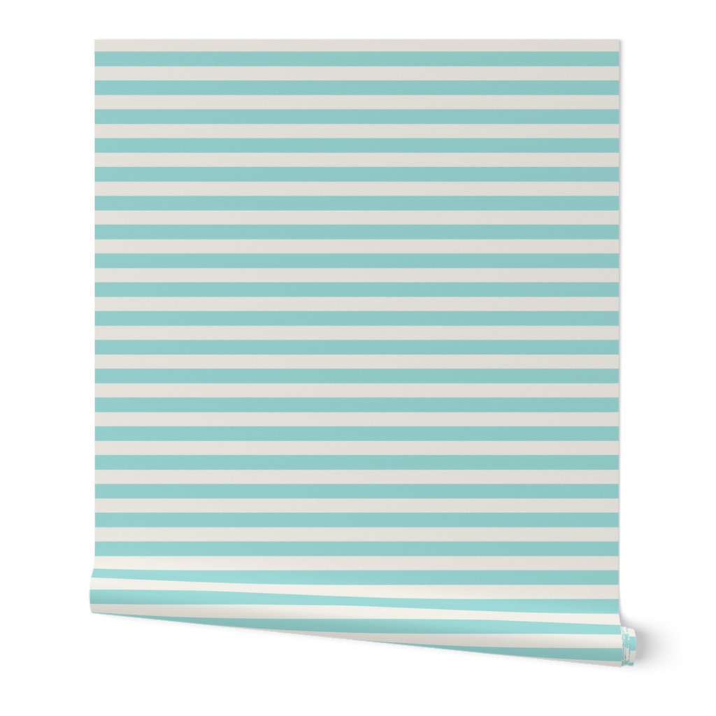 Stripes Linen & Vintage Aqua