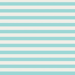 Stripes Linen & Vintage Aqua