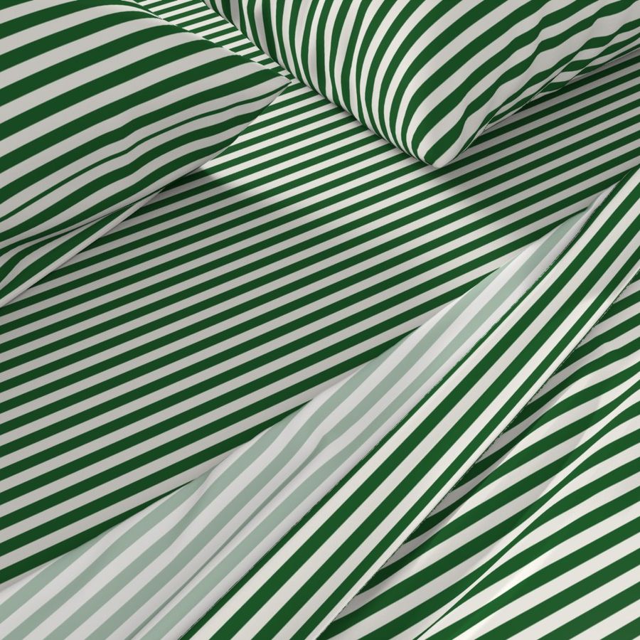 Stripes Linen & Dark Green