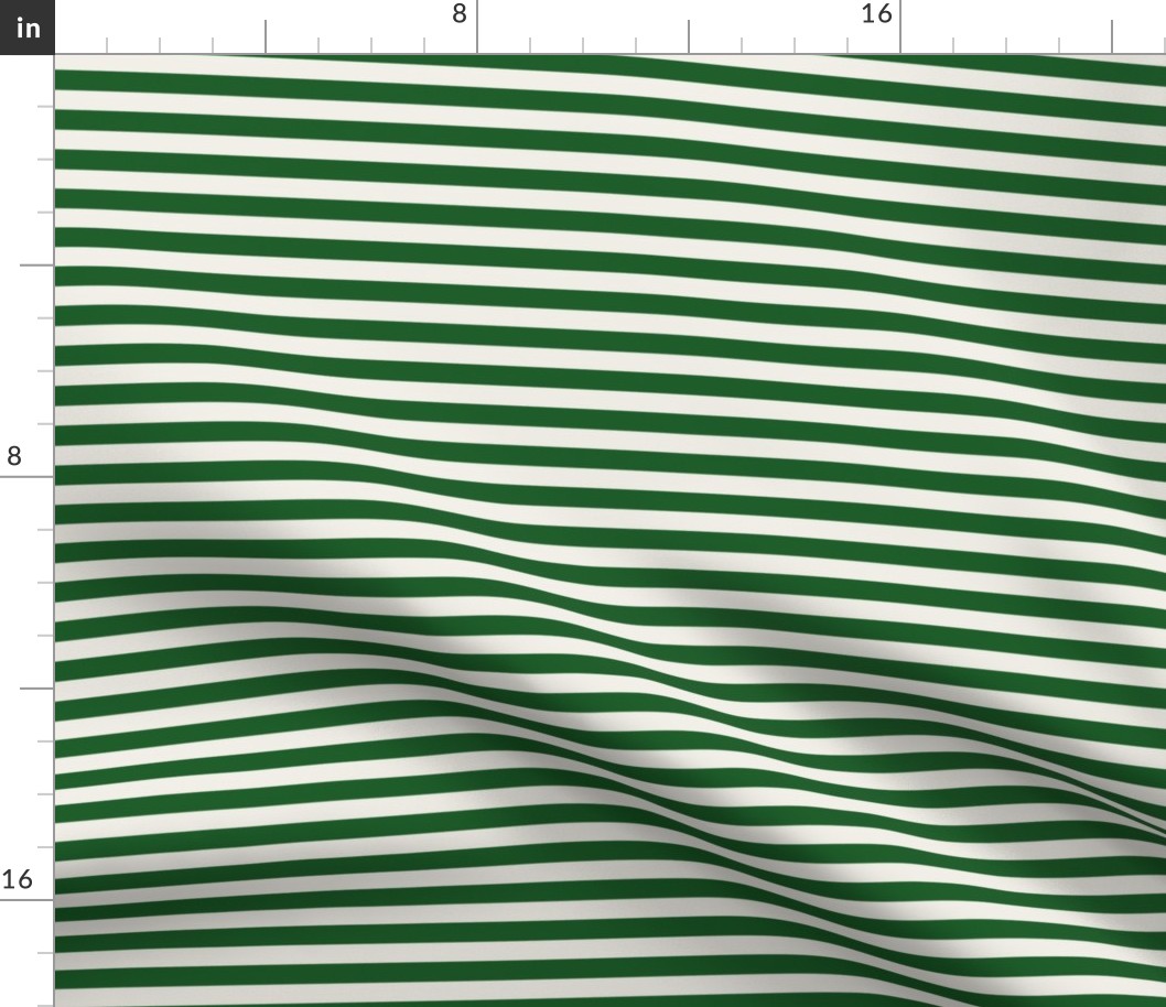 Stripes Linen & Dark Green