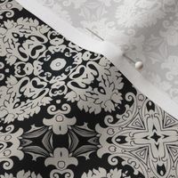 Black and White Victorian Floral