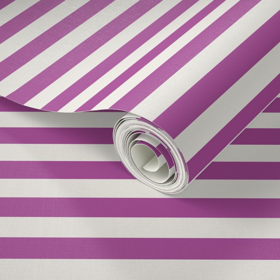 Stripes Linen & Magenta