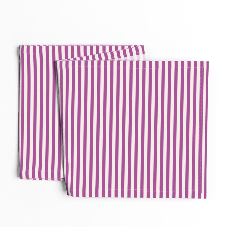 Stripes Linen & Magenta