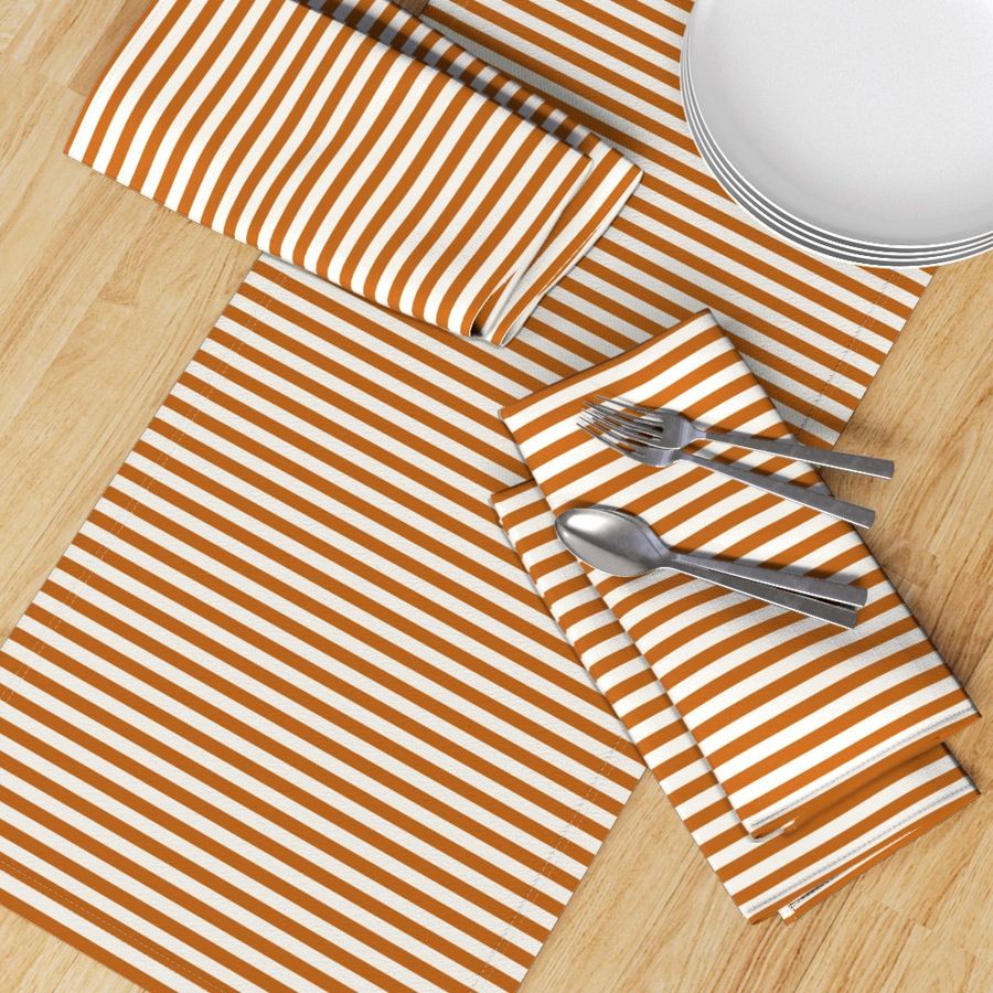 Stripes Linen & Orange