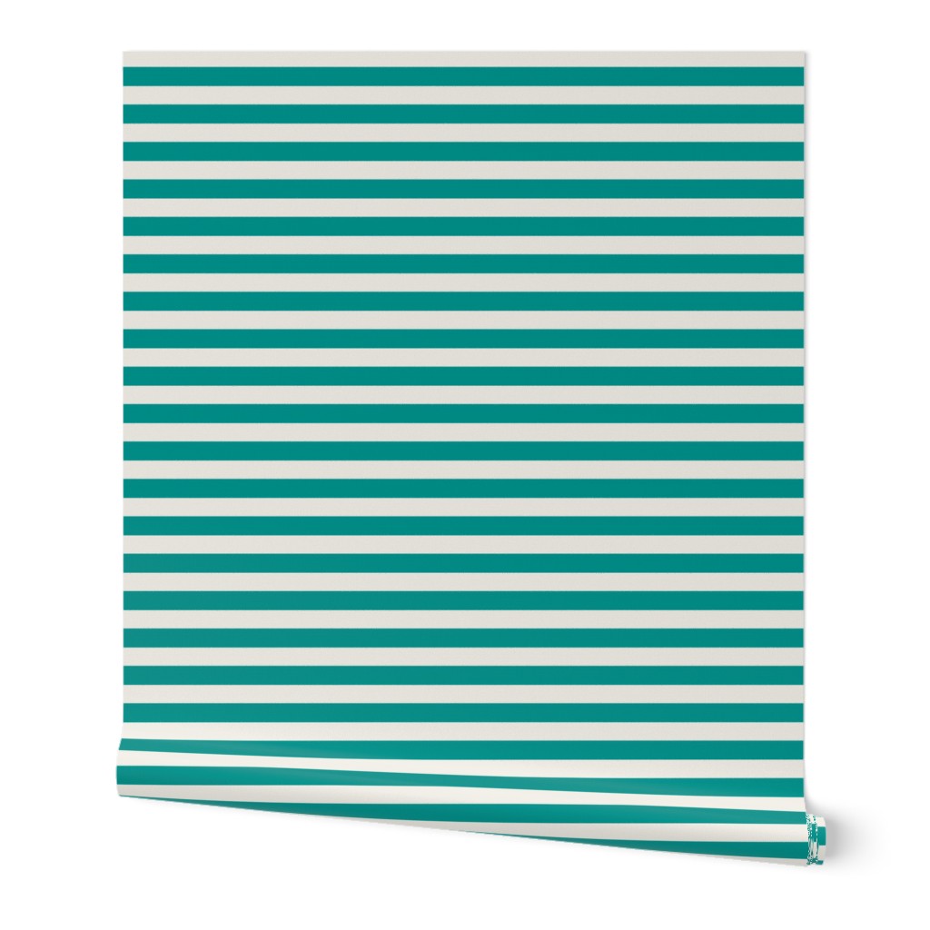 Stripes Linen & Teal