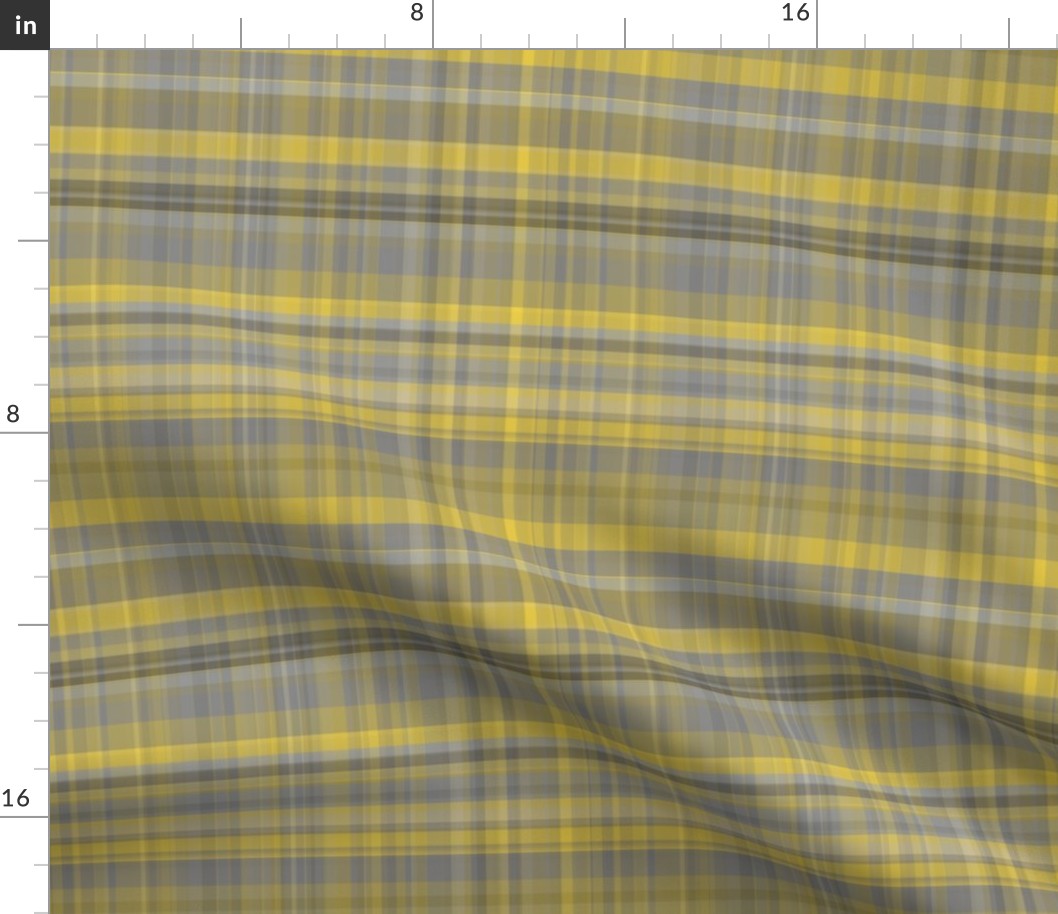 Yellow and Gray Plaid