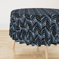 painted chevron indigo