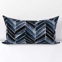 painted chevron indigo