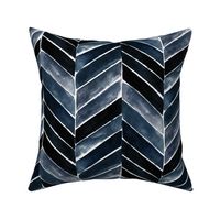 painted chevron indigo