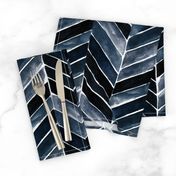 painted chevron indigo