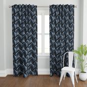 painted chevron indigo