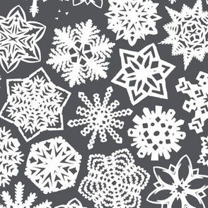paper-cut snowflakes