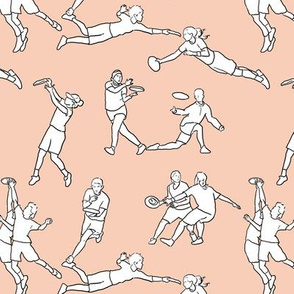 Ultimate Frisbee on Pale Pink