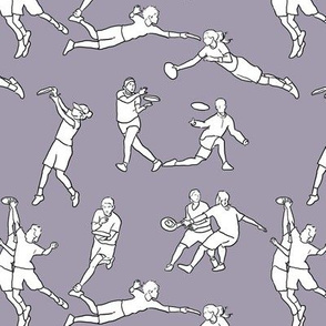 Ultimate Frisbee on Pale Purple