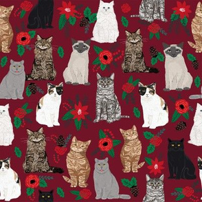 christmas cat fabric cat lover pet portraits christmas tree