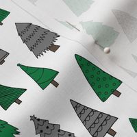 christmas trees // green and grey christmas xmas tree fabric cute christmas design xmas holiday andrea lauren