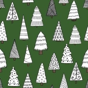 christmas tree // christmas trees forest cute xmas holiday christmas holiday andrea lauren fabrics andrea lauren design