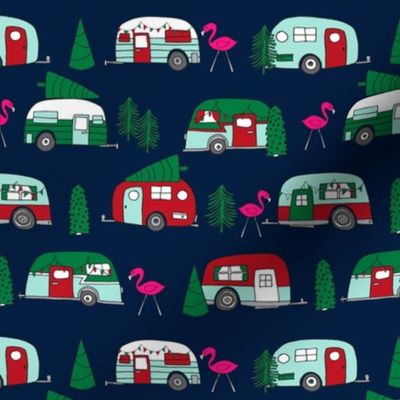 christmas camper // xmas holiday fabric cute christmas retro red and green designs cute fabric for xmas andrea lauren andrea lauren fabric