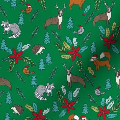 christmas woodland // cute xmas christmas fabric poinsettia fox cute kids andrea lauren 