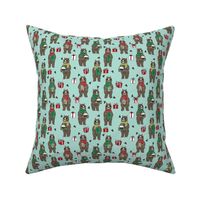 christmas bears // cute woodland christmas design best woodland xmas fabric christmas pudding cute christmas presents andrea lauren