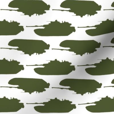 M1A1 Tank in a camo green offset pattern