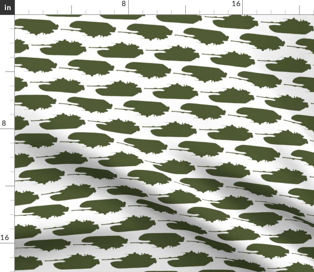 M1A1 Tank in a camo green offset pattern