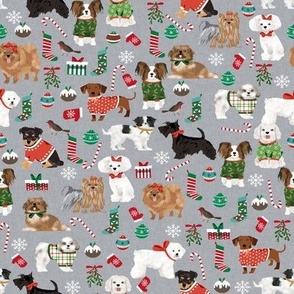 christmas dogs cute toy breed dogs peppermint stick cute toy breeds toy poodle maltese shih tzu scottie dog cute dogs christmas fabric