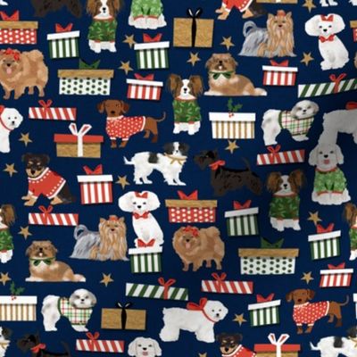 dog christmas cute dogs toy breeds dogs design best dog breed design for christmas fabric