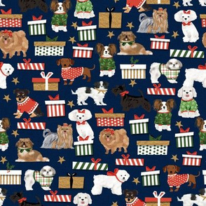 dog christmas cute dogs toy breeds dogs design best dog breed design for christmas fabric