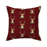 Winter Deer - Red Plaid