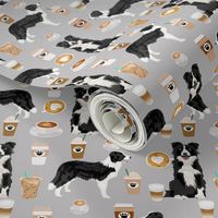 border collies and coffees prints cute dogs design best dog border collies herding dog fabric border collie fabric dog fabric quilting fabric dog design
