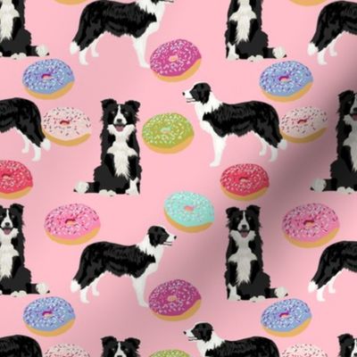 border collies cute pink donuts fabric best dog quilting fabric cute border collies fabric best border collie designs