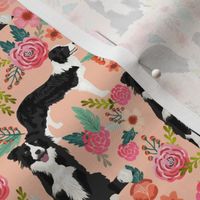 border collie florals cute border collie florals print best flowers les fleurs fabric cute border collie fabric