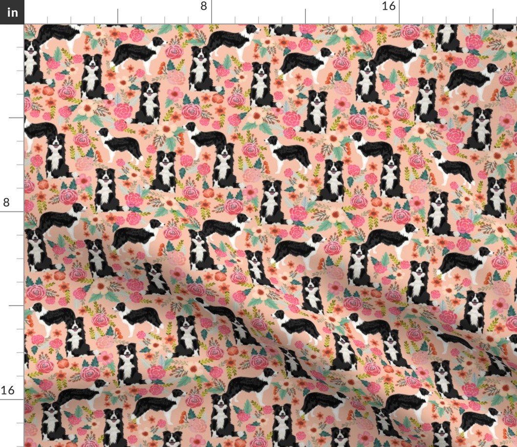 border collie florals cute border collie florals print best flowers les fleurs fabric cute border collie fabric