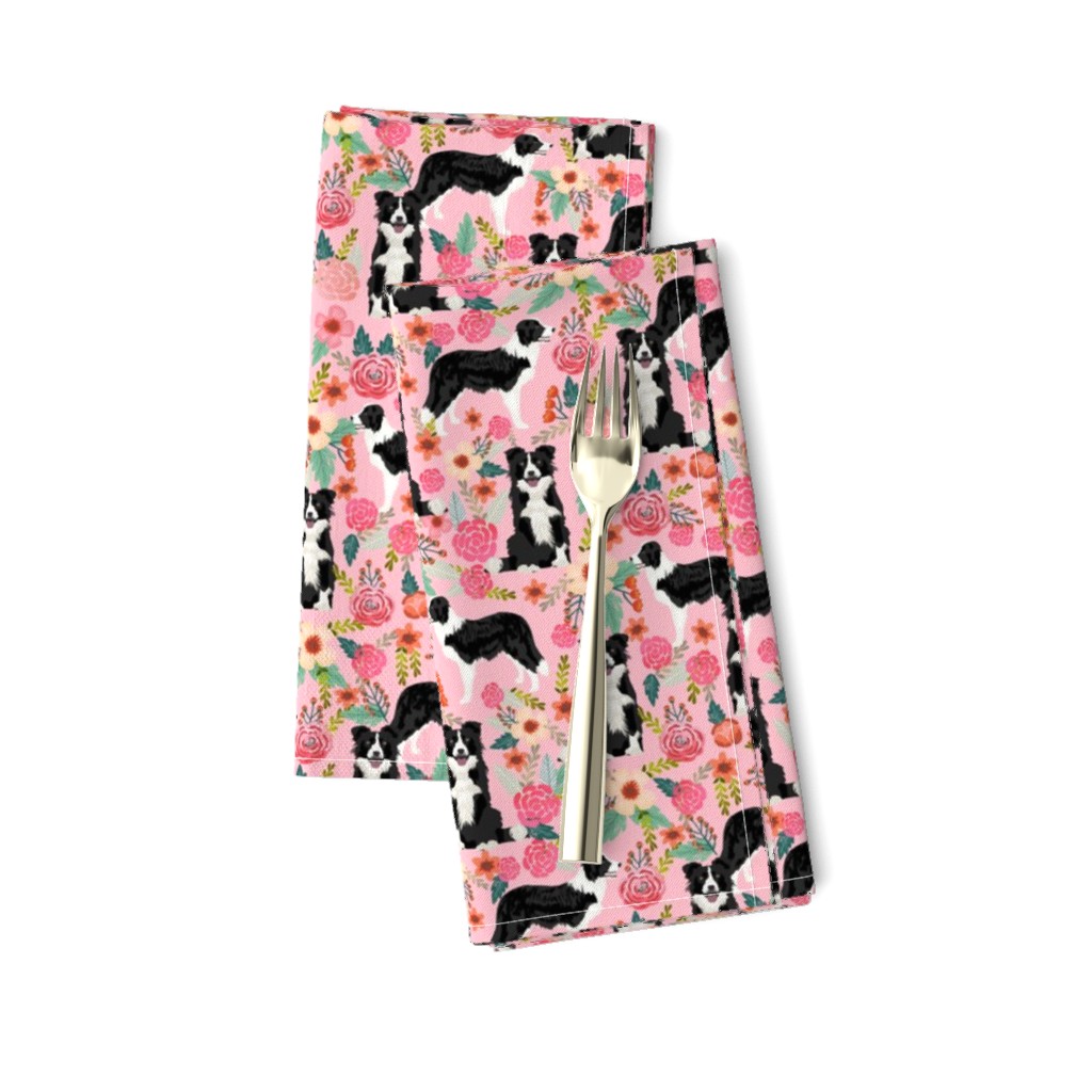 border collie florals cute pink flowers dog florals print best dog designs best dog prints cute border collies fabrics