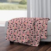 border collie florals cute pink flowers dog florals print best dog designs best dog prints cute border collies fabrics