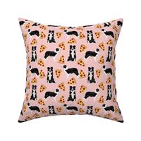 border collies pink pizza fabric best rescue dogs fabrics cute dog design best dogs