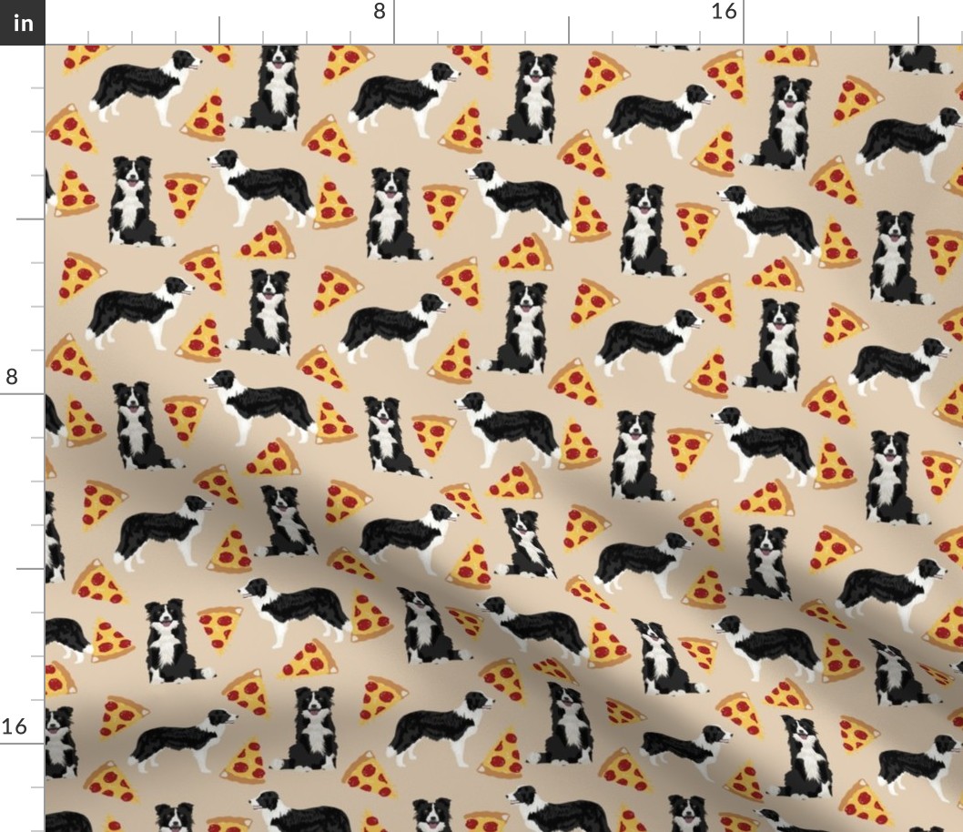 border collie pizza fabric cute tan neutral dog fabric best pizza fabrics cute dog fabric dog quilting design